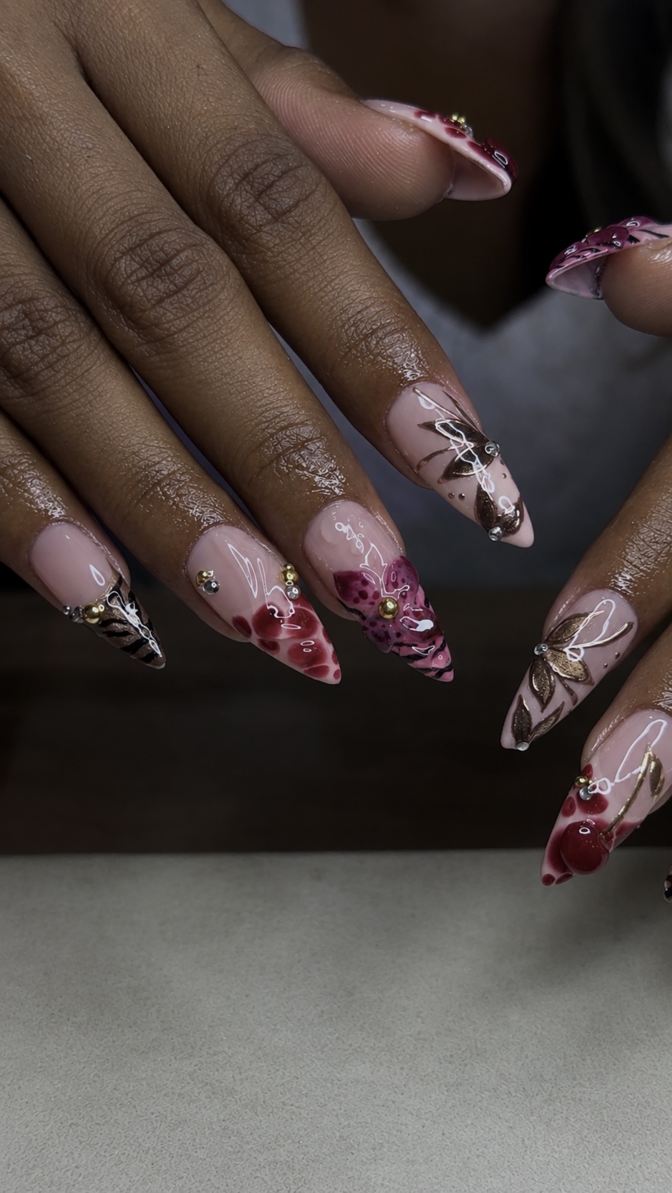 Maximalist nail art