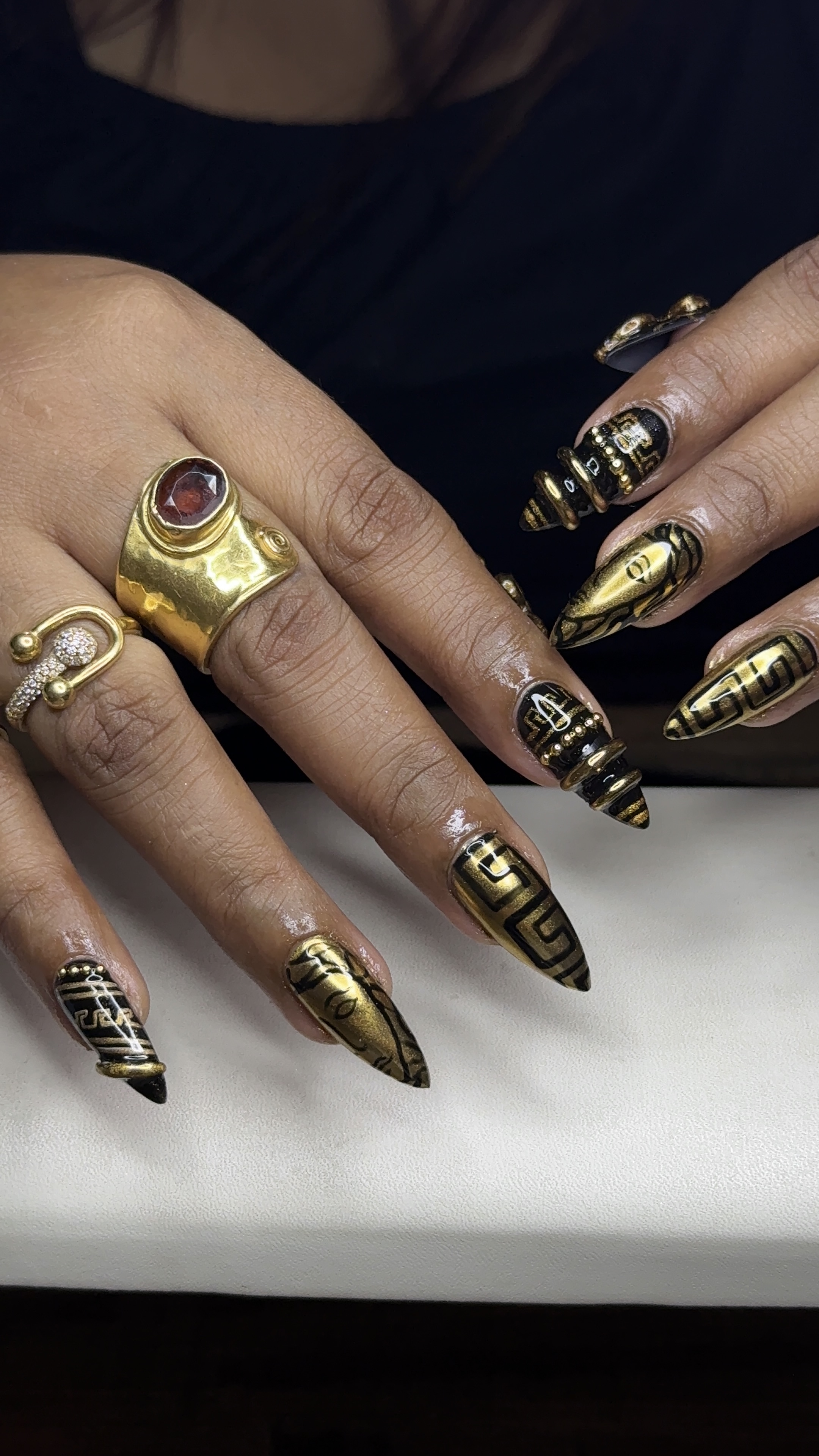 Maximalist nail art