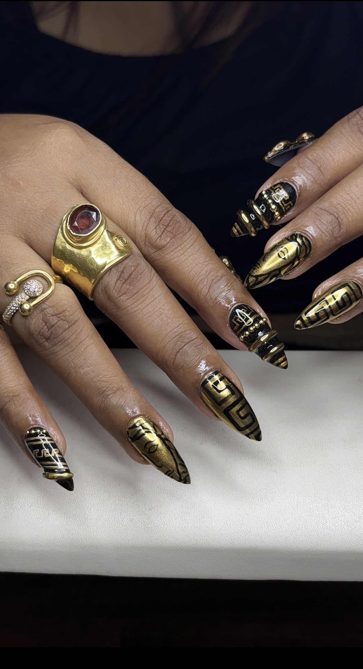 Maximalist nail art