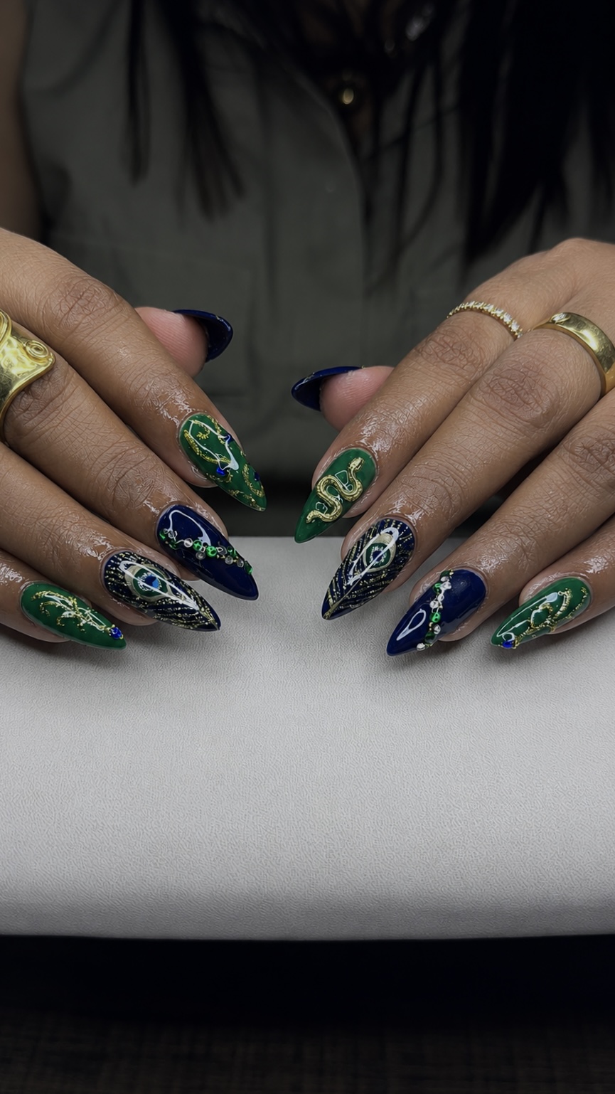 Maximalist nail art